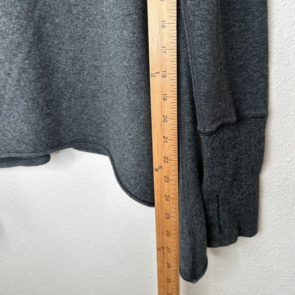 Lululemon Athletic Gray Tea Lounge Pullover Sweater Asymmetrical Hem 6 - Picture 9 of 10